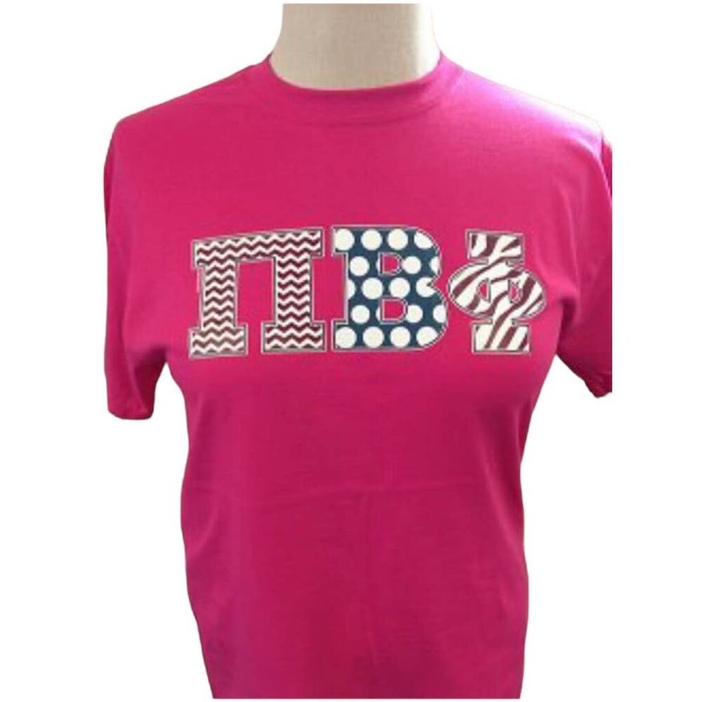 Pi Beta Phi Medium pink screenprinted shirt New with Tags